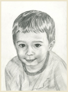children's portraits in graphite - portraits.uk.net